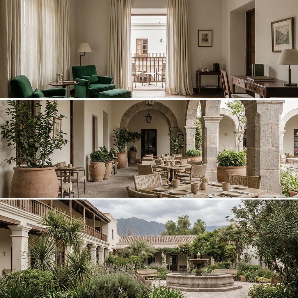 Textiles, courtyards and restorative calm